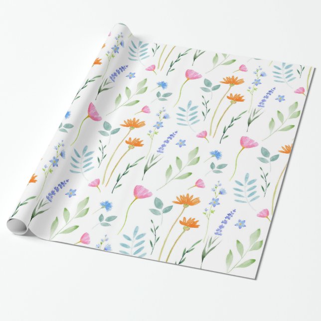 Muster für gemischte Aquarellfarben Geschenkpapier (Ungerollt)
