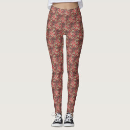 Muster für gemischte braune Blasen Leggings