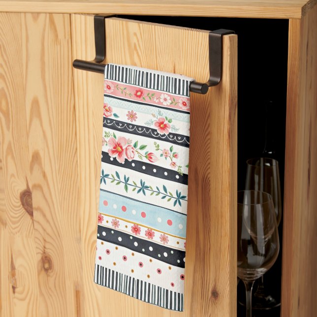 Muster für gemischte Shabby Chic Geschirrtuch (Drittel gefaltet)