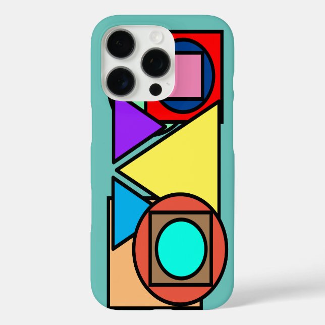 Muster für geometrische Farbformen iPhone 16 Pro Hülle (Rückseite)