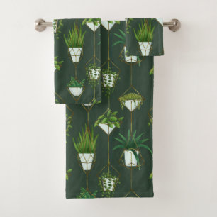 Muster für geometrische Hanging-Haushaltspflanze Badhandtuch Set