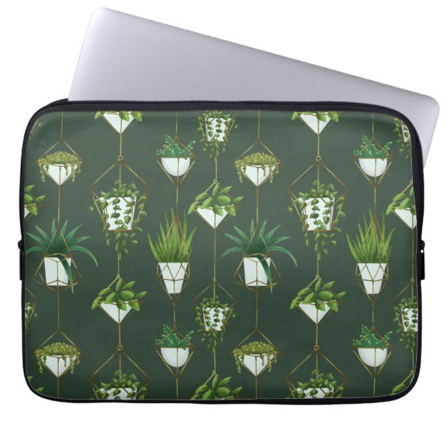 Muster für geometrische Hanging-Haushaltspflanze Laptopschutzhülle (Vorderseite)