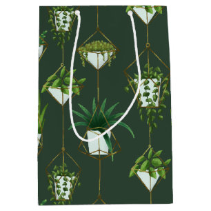 Muster für geometrische Hanging-Haushaltspflanze Mittlere Geschenktüte