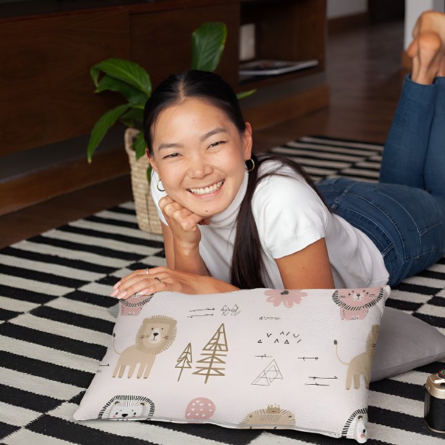 Muster für geometrische Löwen Kissenbezug (Von Creator hochgeladen)