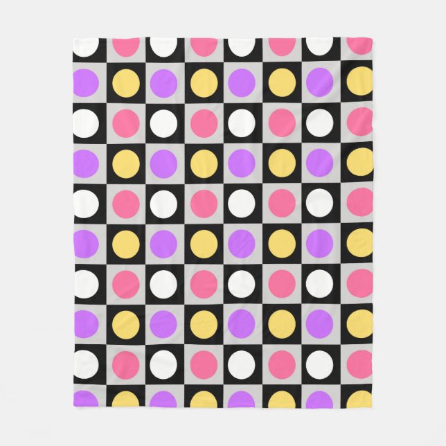 Muster für geometrische Schaltkreise Fleecedecke (Vorderseite)