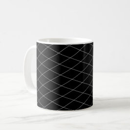 Muster für geometrische Schwarz-weiße Diagonalstre Kaffeetasse