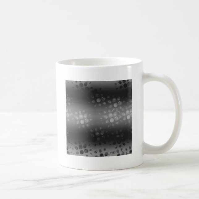 Muster für gepunktete Bursts - Schwarz, Grau, Weiß Kaffeetasse (Rechts)