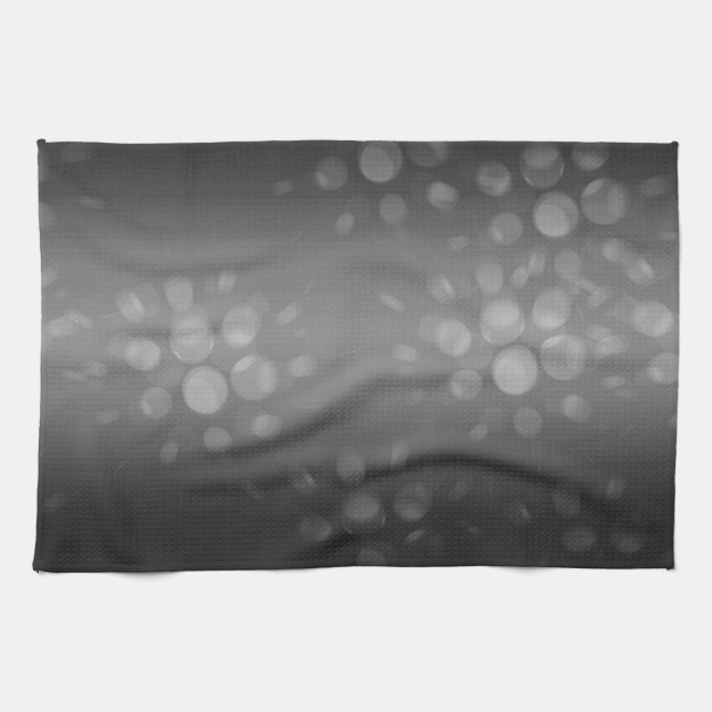 Muster für gepunktete Bursts - Schwarz, Grau, Weiß Küchentuch (Horizontal)