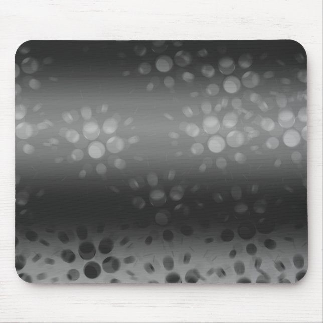 Muster für gepunktete Bursts - Schwarz, Grau, Weiß Mousepad (Vorne)