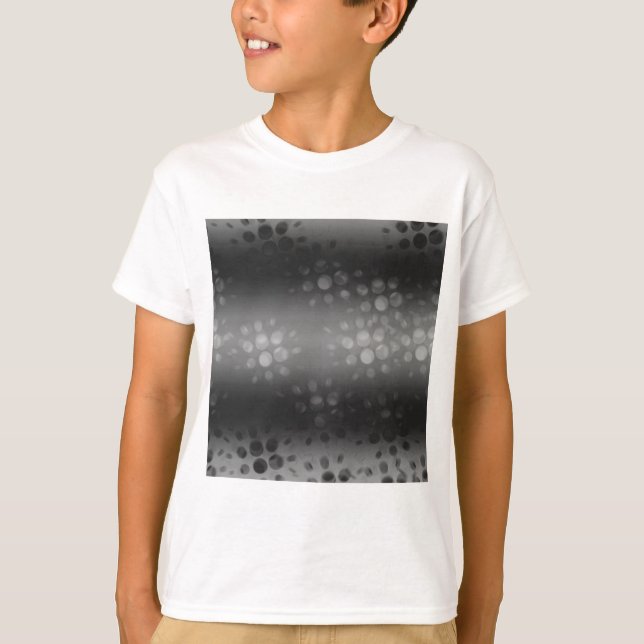 Muster für gepunktete Bursts - Schwarz, Grau, Weiß T-Shirt (Vorderseite)