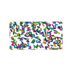 Muster für gescatte Sprinkles Adressaufkleber