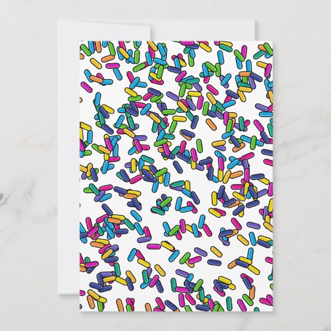 Muster für gescatte Sprinkles Feiertagskarte (Vorderseite)