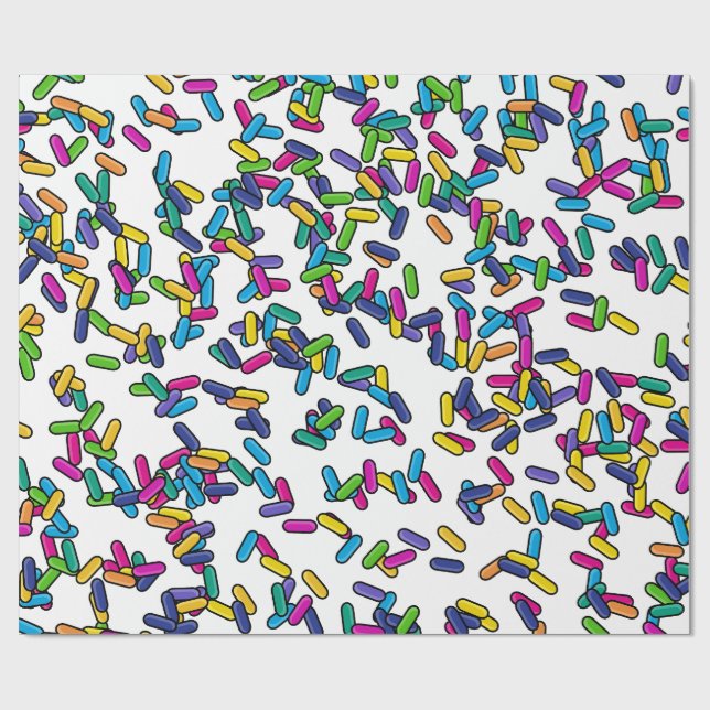 Muster für gescatte Sprinkles Geschenkpapier (Flach)