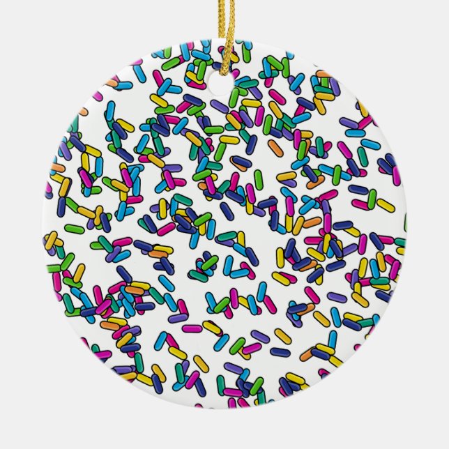 Muster für gescatte Sprinkles Keramik Ornament (Vorne)