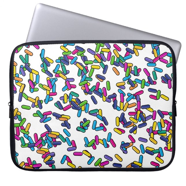 Muster für gescatte Sprinkles Laptopschutzhülle (Vorderseite)