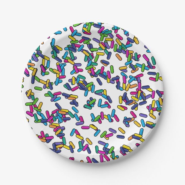 Muster für gescatte Sprinkles Pappteller (Vorderseite)