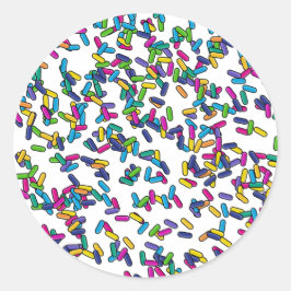 Muster für gescatte Sprinkles Runder Aufkleber