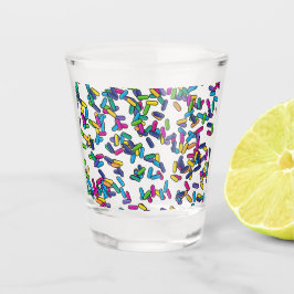 Muster für gescatte Sprinkles Schnapsglas