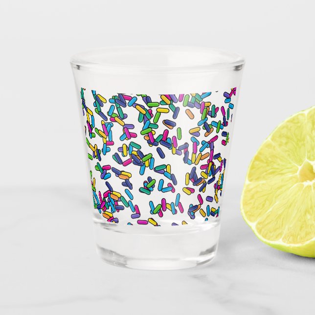 Muster für gescatte Sprinkles Schnapsglas (Vorderseite)