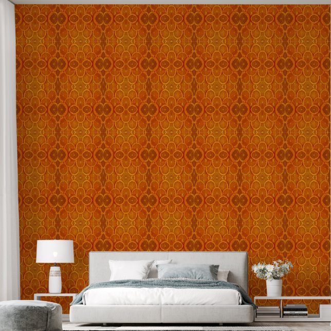 Muster für geschnittene Orangen Tapete (Schlafzimmer)
