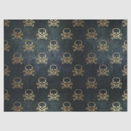 Muster für Goldene Skulls Dekoupage 20x30 Gewebepa Seidenpapier