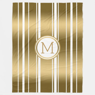 Muster für goldene Streifen - kundenspezifisches W Fleecedecke