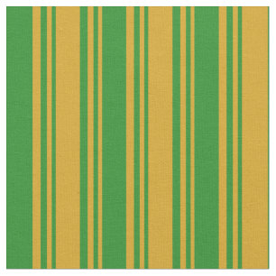 Muster für goldene und waldgrüne Streifen Stoff