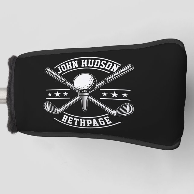 Muster für Golf mit Kleider-Monogramm-Vorlage Headcover (Vorderseite)