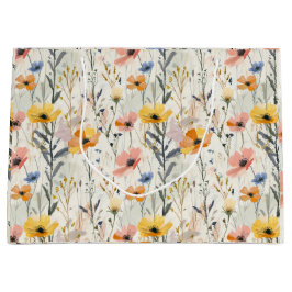 Muster für Gouache Meadow Blume Große Geschenktüte