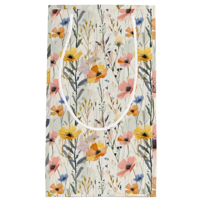 Muster für Gouache Meadow Blume Kleine Geschenktüte (Vorderseite)