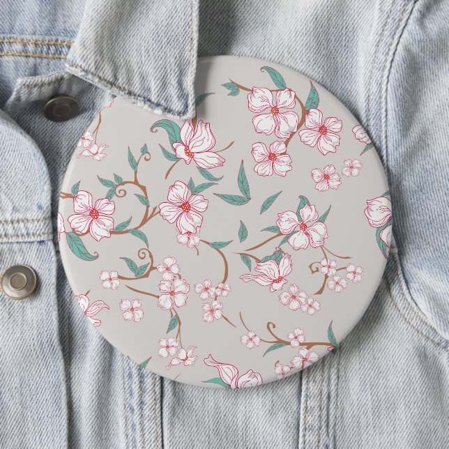 Muster für graue Blume Button (Beispiel)