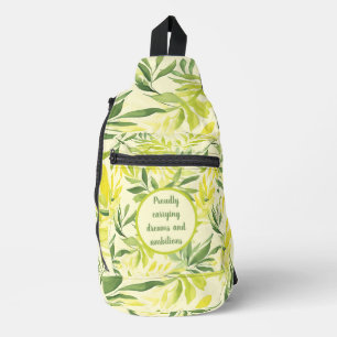 Muster für grün und gelb crossbody bag