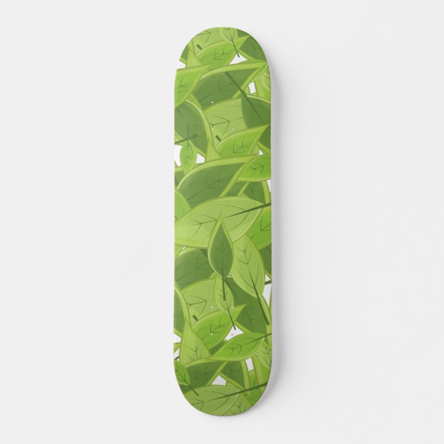 Muster für grüne Blätter Skateboard (Vorne)