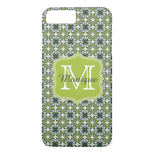 Muster für grüne Blume Case-Mate iPhone Hülle (Rückseite)