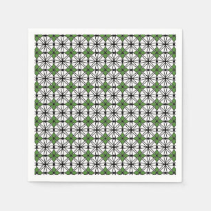 Muster für grüne Geometrie Serviette