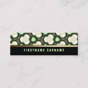 Muster für grüne Kreissäulen   Black Mini Biz Card Visitenkarte