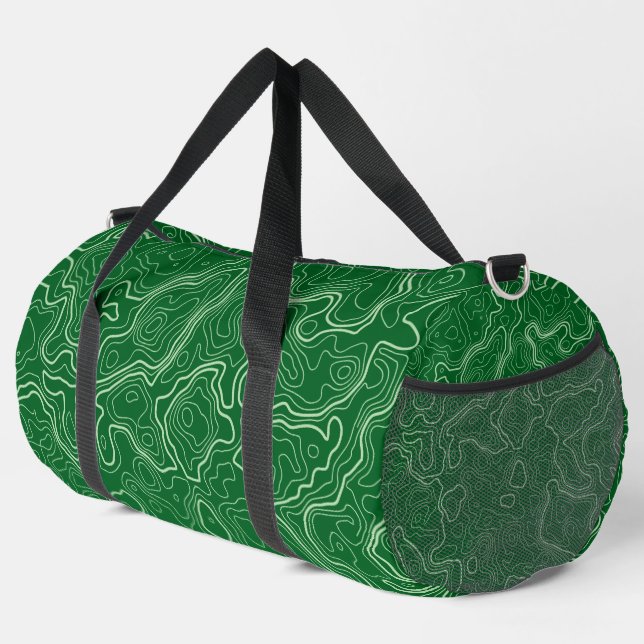 Muster für Grüne Topografie Duffle Bag (Rechte Ecke)