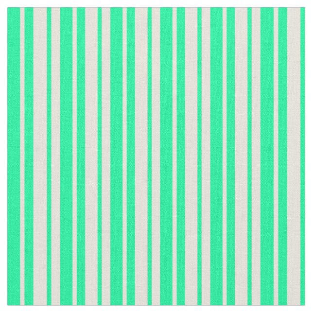 Muster für grüne und beige farbige Streifen Stoff (Nahaufnahme)