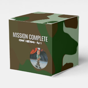 Muster für grüne und braune Camouflage Vollständig Geschenkschachtel