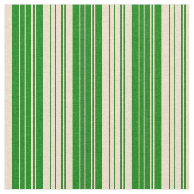 Muster für Grüne und Tan Lines Stoff (Nahaufnahme)