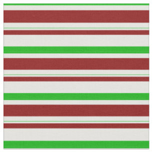 Muster für grüne, weiße, rote Weihnachtsklauseln Stoff