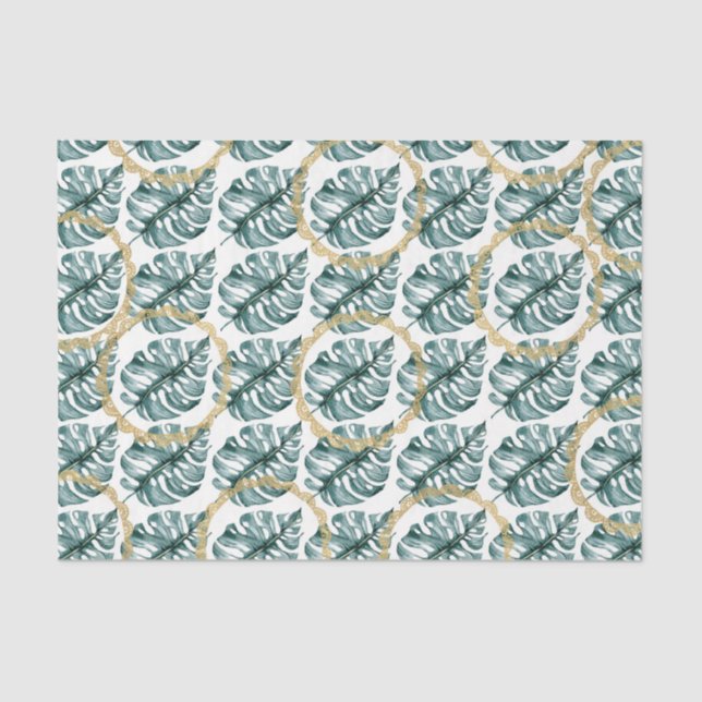 Muster für grünes Leaf 11 Seidenpapier (Vorderseite)