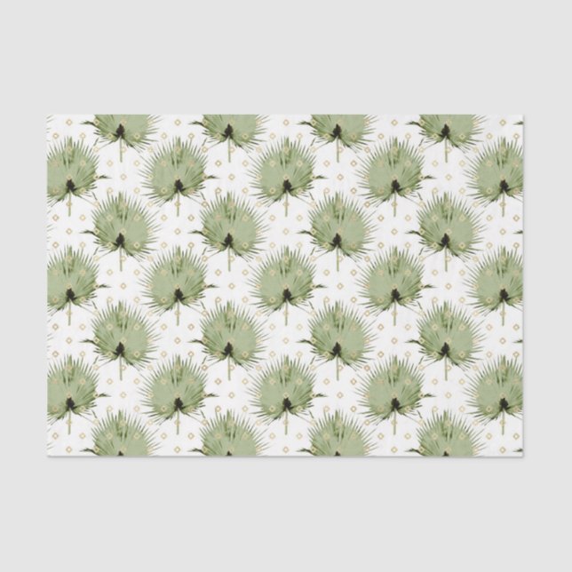 Muster für grünes Leaf 13 Seidenpapier (Vorderseite)