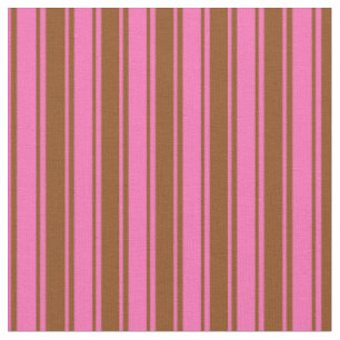 Muster für heiße rosa und braune Linien Stoff