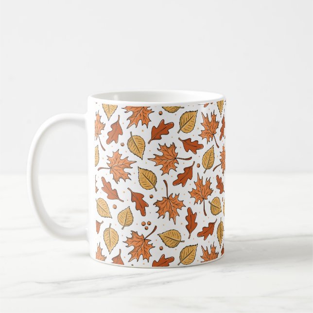 Muster für Herbst-Blätter und Acorns Kaffeetasse (Links)