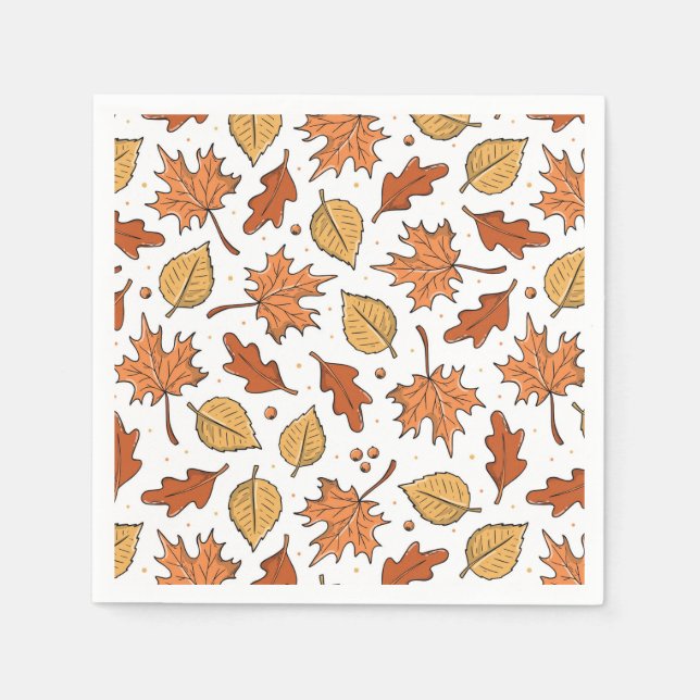 Muster für Herbst-Blätter und Acorns Serviette (Vorderseite)