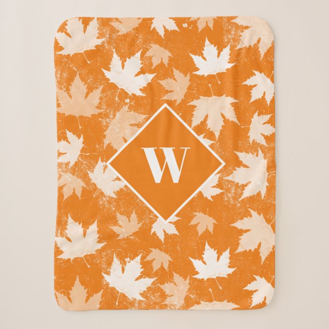 Muster für Herbstlaub im Herbst Sherpadecke (Vorderseite)