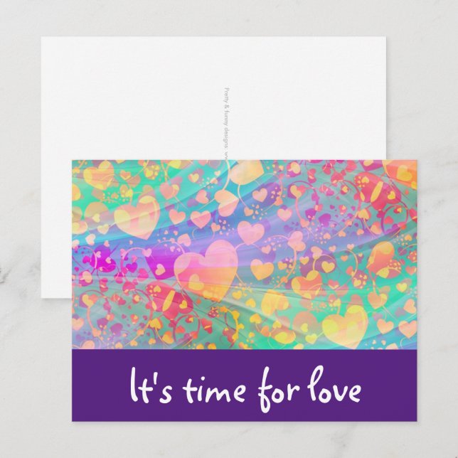 Muster für Herz-Liebe-Muster Postkarte (Vorne/Hinten)
