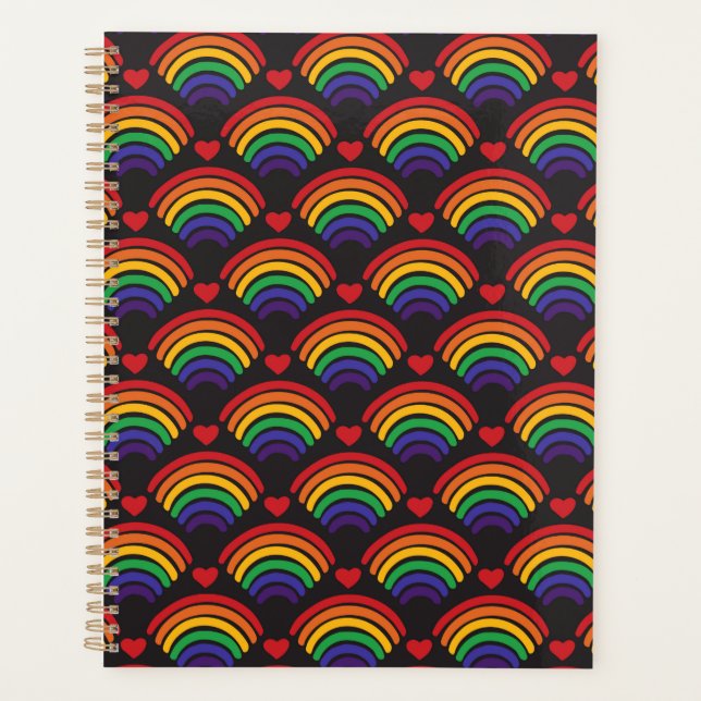 Muster für Herz und Rainbows Planer (Vorderseite)