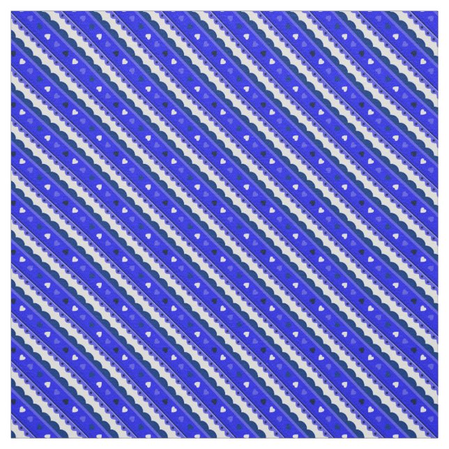 Muster für Herz und Spitze/Blau Stoff (Muster)